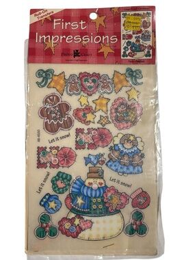 New Vintage Provo Craft First Impressions Rub On Transfers Gingerbread Christmas